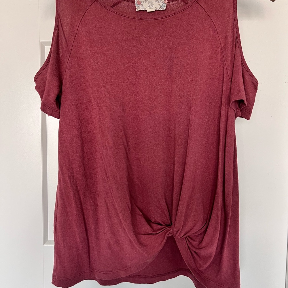 Women's rose Knot Front Top